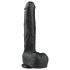 Easytoys - gran consolador negro con ventosa y testículos (29,5cm)