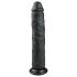 Easytoys - dildo extra grande con ventosa (28,5cm) - negro