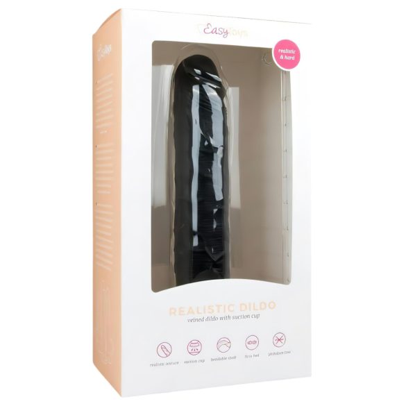 Easytoys - consolador grande con ventosa - negro 28,5 cm
