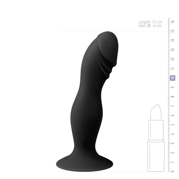 Easytoys - dildo con glande y ventosa - silicona negra