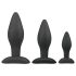 Easytoys Rocket - set de plugs anales negro (3 piezas)