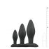 Easytoys Rocket - set de plugs anales negro (3 piezas)