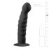 Easytoys Estriado - Dildo Anal con Ventosa (14 cm) - Negro