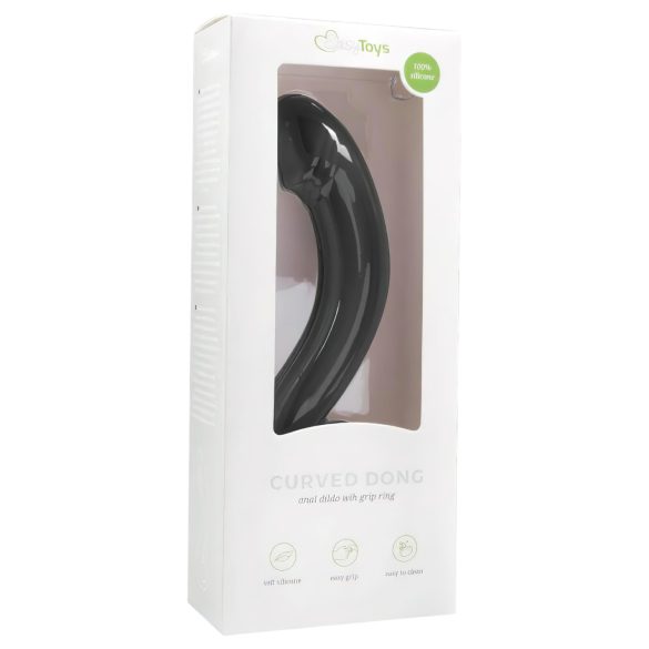 EasyToys - consolador anal curvado - silicona negra