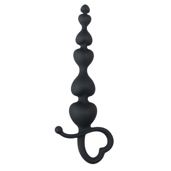 EasyToys - consolador anal con cuentas - silicona negra