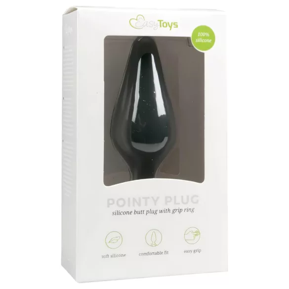 Easytoys - plug anal pequeño - silicona negra