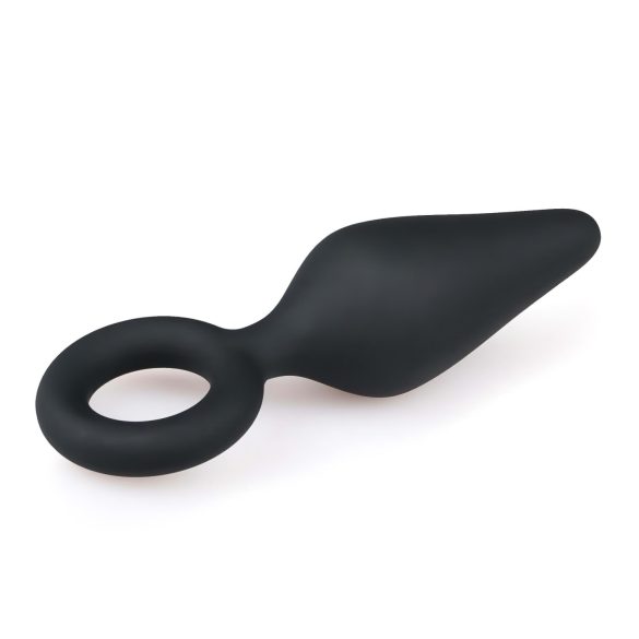 Easytoys - plug anal con anillo - tamaño mediano - negro