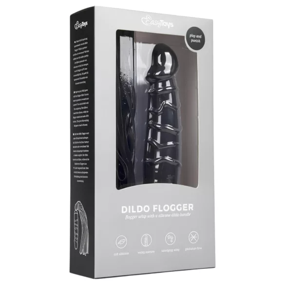 Easytoys - Flogger y consolador doble uso - silicona negro