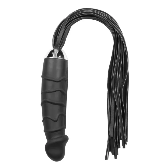 Easytoys - Flogger y consolador doble uso - silicona negro