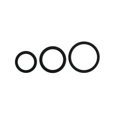   Easytoys - juego de anillos para el pene de silicona - 3 piezas (negro)