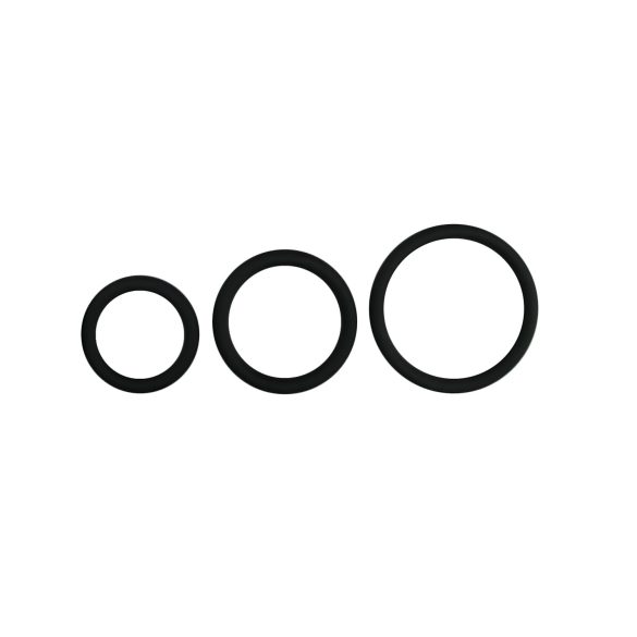 Easytoys - juego de anillos para el pene de silicona - 3 piezas (negro)