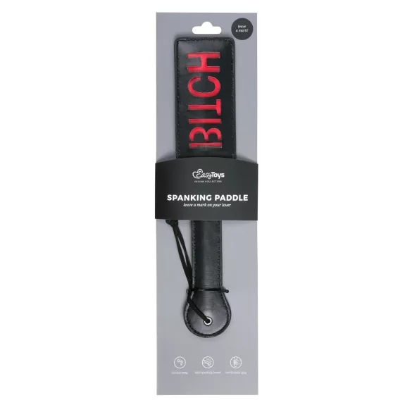 Easytoys Bitch - paleta de cuero sintético - negro