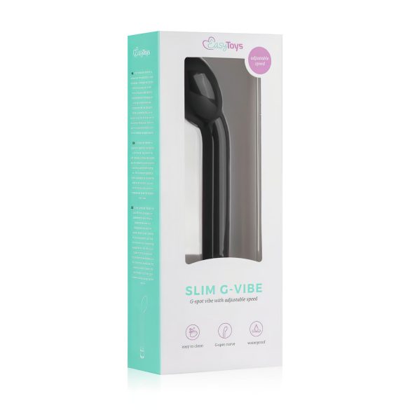 Easytoys - Vibrador punto G delgado - silicona negra