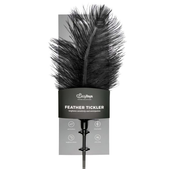 EasyToys - Pluma Larga Acariciadora (Negra)