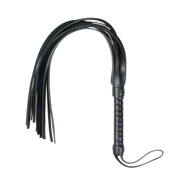 Látigo Easytoys - cuero sintético suave (negro)