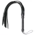 Easytoys - látigo flogger - suave cuero sintético - negro