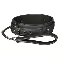   Easytoys - collar fetiche con correa - cuero sintético negro