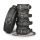 Easytoys - Set de collar, esposas de muñeca y tobillera (negro)