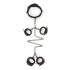 Easytoys - Set de collar, esposas de muñeca y tobillera (negro)