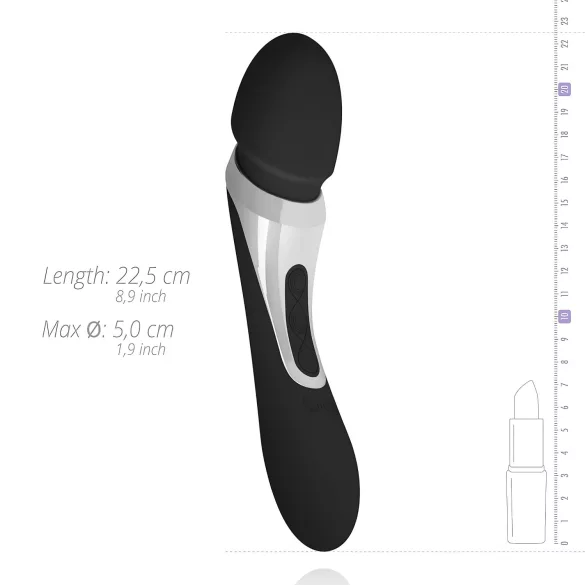 Sway No.1 Wand - masajeador vibrador recargable 2 en 1 - negro