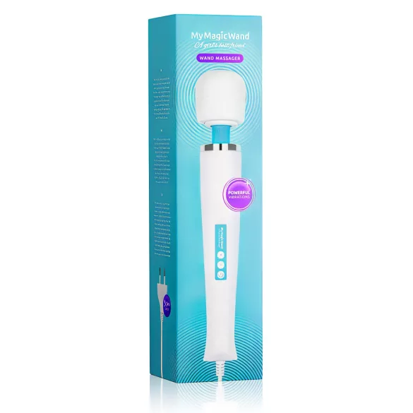 MyMagicWand - vibrador masajeador potente - silicona blanca azul