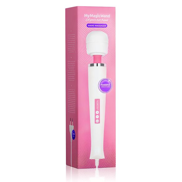 MyMagicWand - vibrador masajeador potente - silicona blanca y rosa