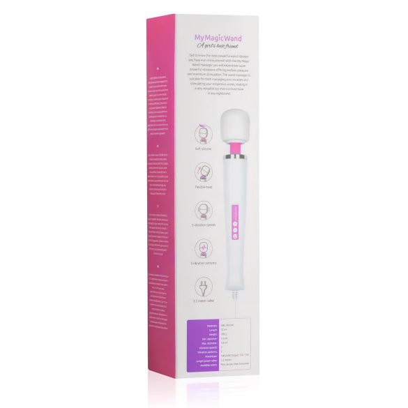 MyMagicWand - vibrador masajeador potente - silicona blanca y rosa