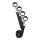 Easytoys - Juego de Ataduras para Cama (Negro)