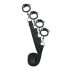 Easytoys - Juego de Ataduras para Cama (Negro)