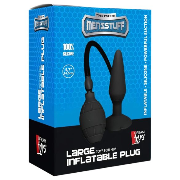MenzStuff - plug anal hinchable - grande - silicona negra