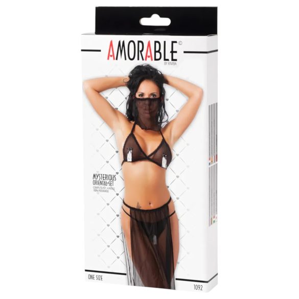 Amorable - disfraz de danza del vientre - negro - talla S-L