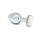 Rimba XS - Plug anal de metal plateado con piedras transparentes