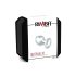 Rimba XS - Plug anal de metal plateado con piedras transparentes