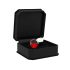 Rimba XS - Plug anal de metal con joya roja (plateado)