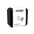 Rimba XS - Plug anal de metal con joya roja (plateado)