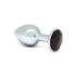 Rimba XS - plug anal de metal con piedras negras (plateado)