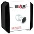 Rimba XS - plug anal de metal con piedras negras (plateado)