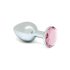 Rimba XS - plug anal metalizado con piedras rosas