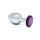 Rimba XS - plug anal plata con joya lila
