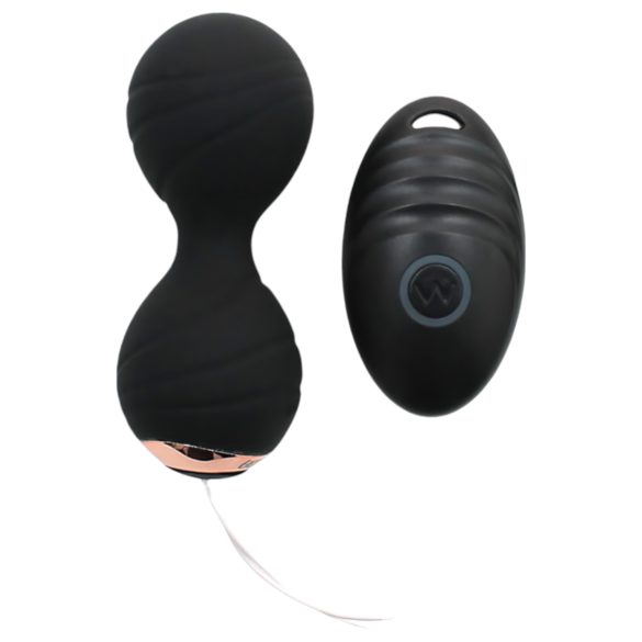Rimba Cannes - Huevo Vibrador Recargable y Control Remoto (Negro)
