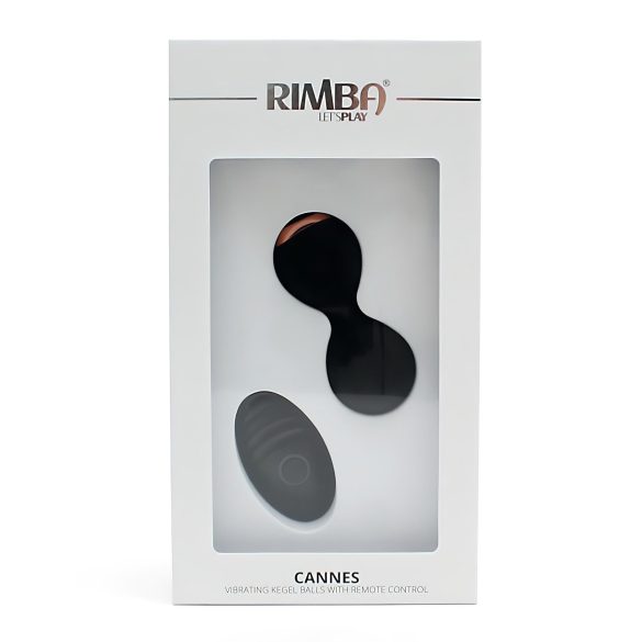 Rimba Cannes - huevo vibrador recargable control remoto - negro