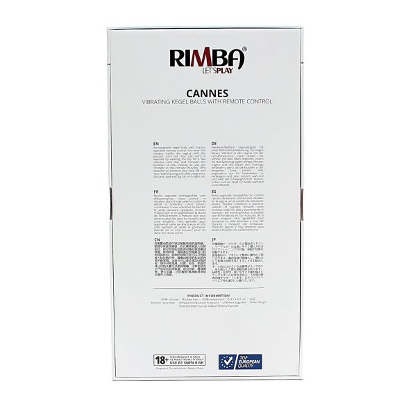 Rimba Cannes - huevo vibrador recargable control remoto - lila
