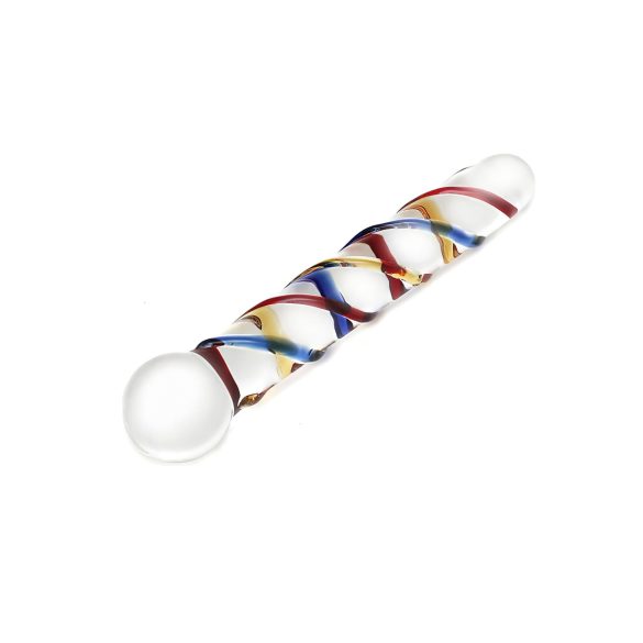 Rimba Rachella - dildo doble de vidrio - transparente y colores