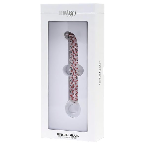Rimba Sammy - Dildo de vidrio punto G - transparente decorado