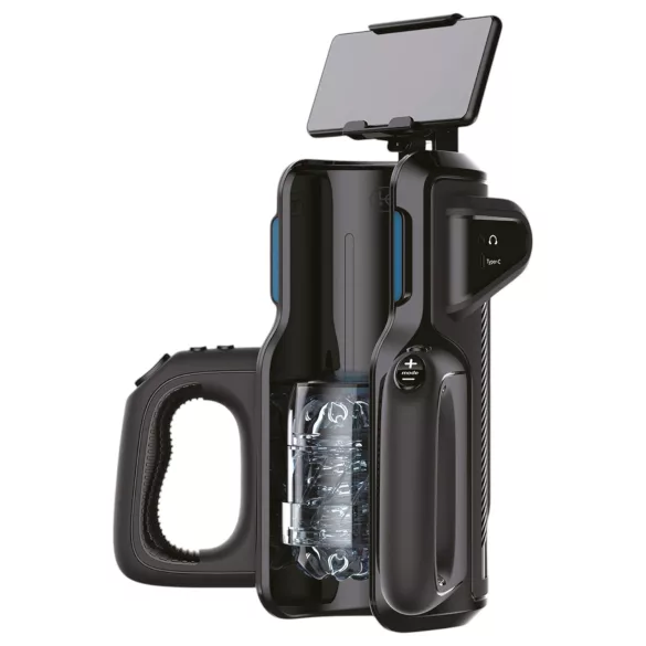 LETEN SM 500 - masturbador masculino automático - soporte para móvil - negro