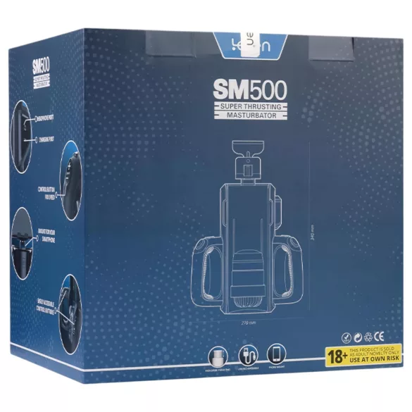LETEN SM 500 - masturbador masculino automático - soporte para móvil - negro