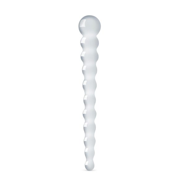 Gildo Glass No. 20 - dildo de vidrio con cuentas (transparente)