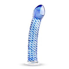Gildo Glass No. 5 - espiral de cristal (transparente-azul)