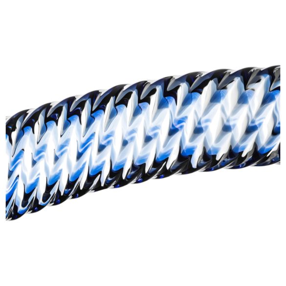 Gildo Glass No. 5 - dildo de vidrio espiral - transparente azul