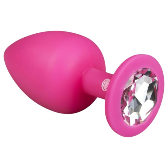 Easytoys Diamond - plug anal joya grande - silicona rosa